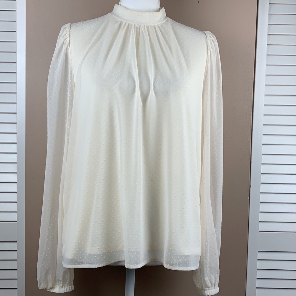 Loft Dotted Swiss Blouse